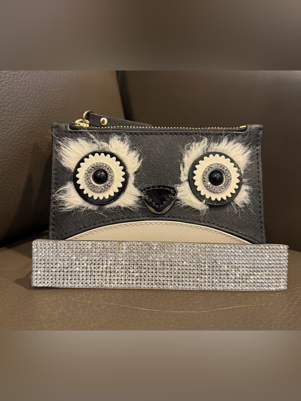 kate spade Black and Cream Owl Wallet